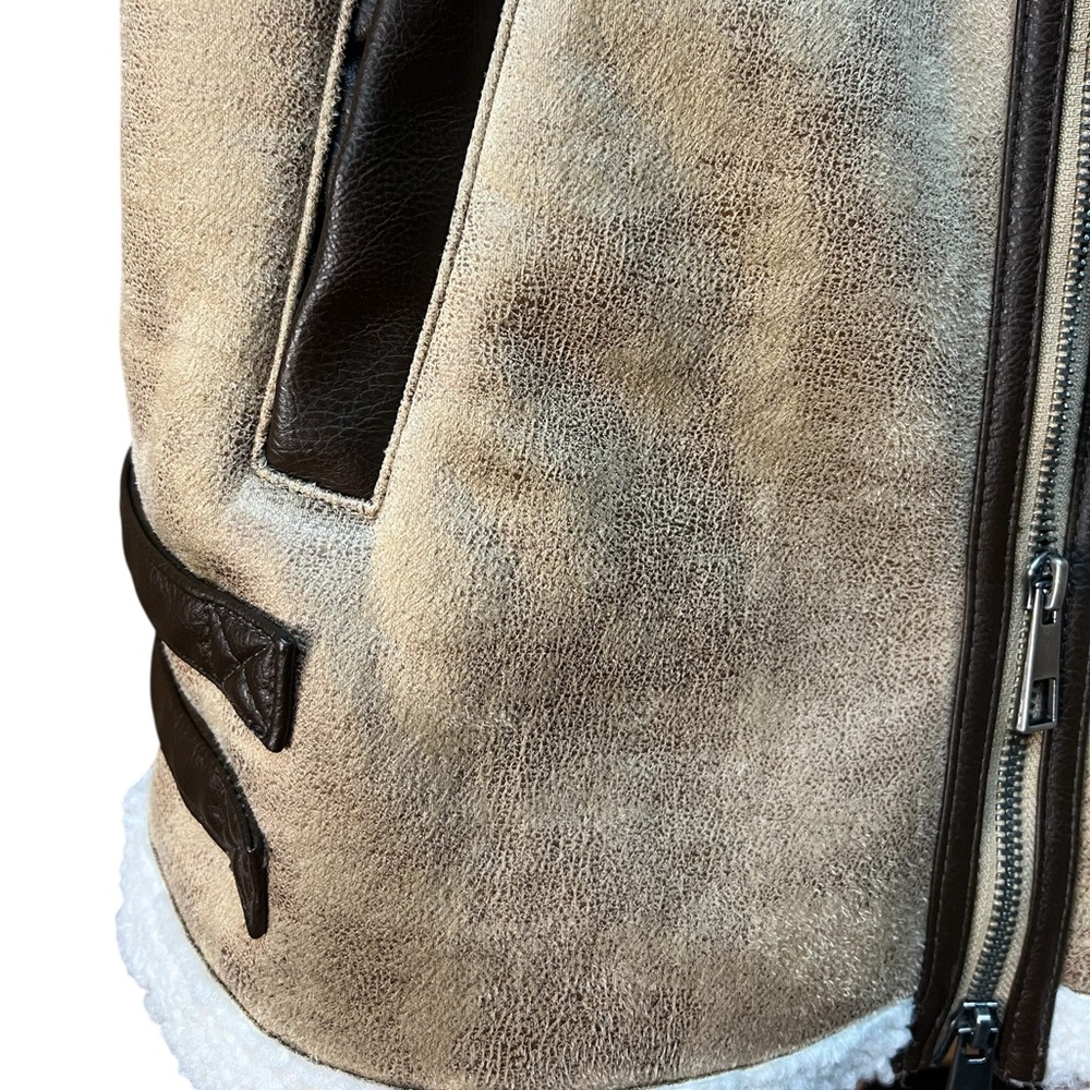 NWT Wild Fable Faux Suede Sherpa Vest - Picture 6 of 9